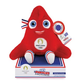 Peluche Mascotte Officielle Jeux Olympiques Paris 2024 - Fabriquée en France - 30 cm