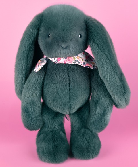 Peluche lapin Vert grandes oreilles 35 cm